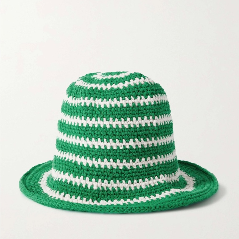 FAITHFULL THE BRAND
Striped Crocheted Cotton Bucket Hat